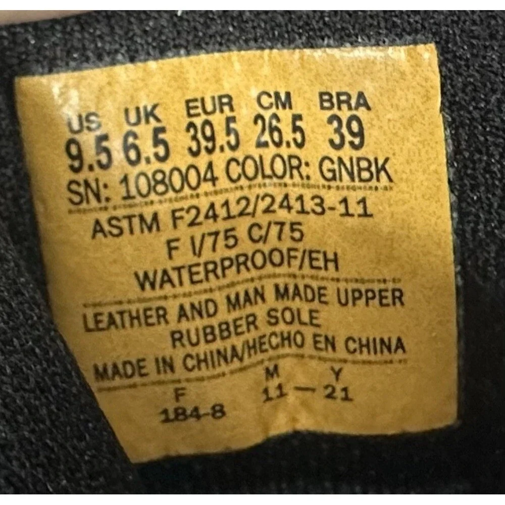 Skechers Work McColl Womens Comp Toe Waterproof Boot Green/Black‎ US Size 9.5